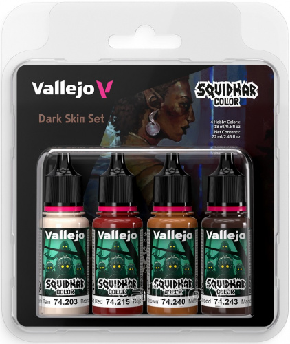 Vallejo: 74.305 - Squidmar Color - Dark Skin Set